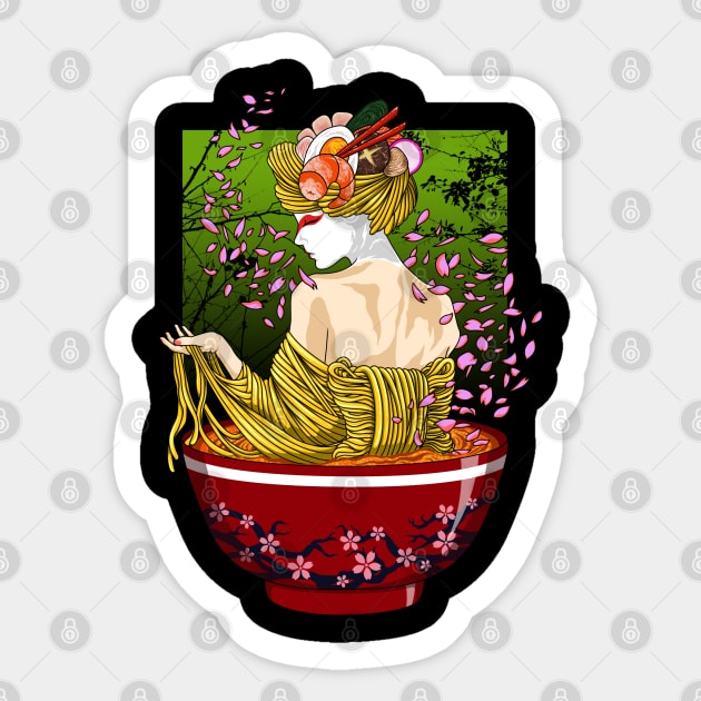 Geisha Ramen Sticker by drixalvarez